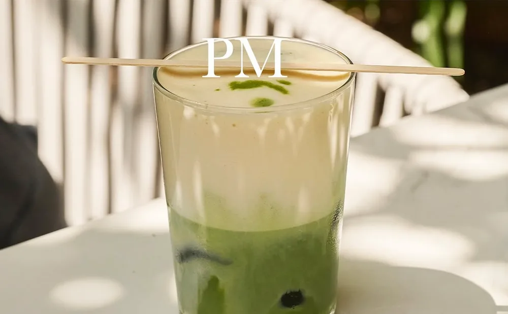Matcha con cold foam